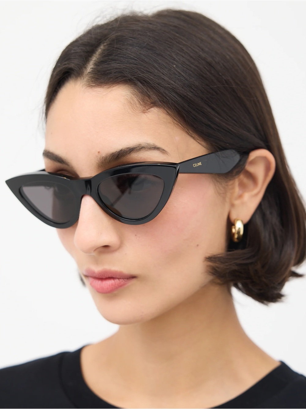 Celine 56MM Narrow Reverse Cat Eye Sunglasses CL4019N - Picture 1 of 10